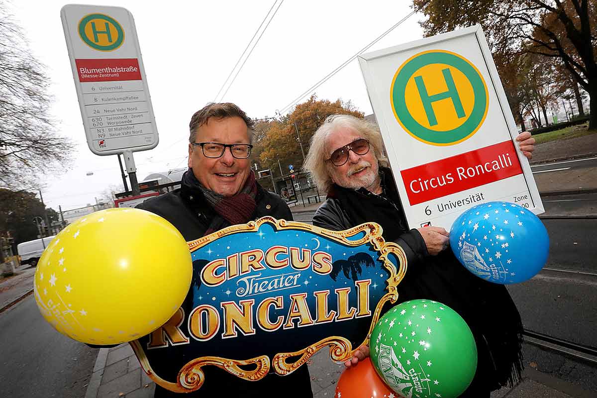 Der Circus Roncalli bekommt eine BSAG-Haltestelle in Bremen.
