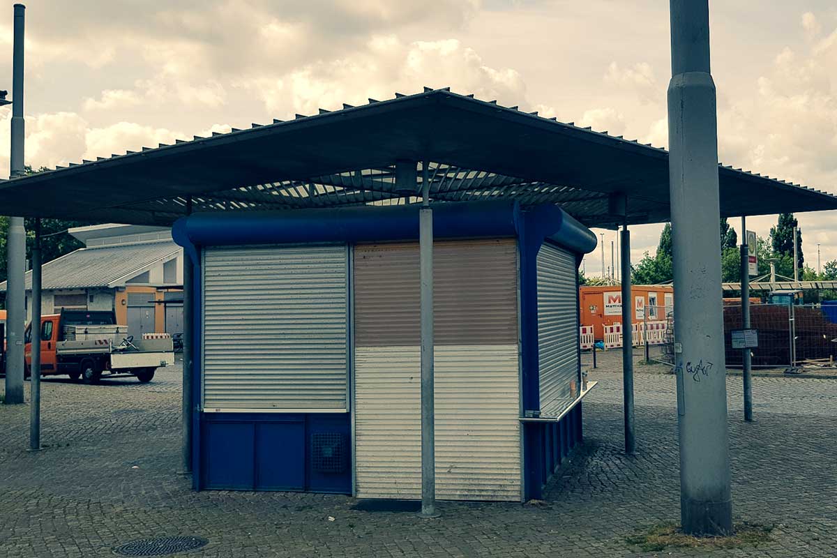 Der alte Kiosk ist geschlossen